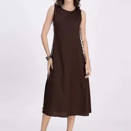 Moomaya Brown Casual Dress-image-75