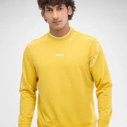 Spykar Yellow Slim Fit Sweatshirt-35