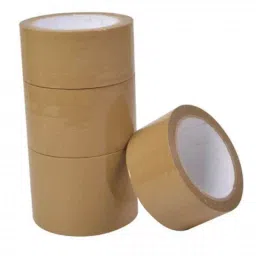 Veeshna Polypack 65 Meter x 76.2 mm (3 Inch) 42 Micron Brown Tape ELA12 (Pack of 4)-picture-0