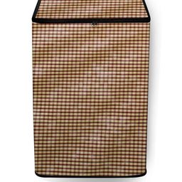 The Furnishing Tree Washing Machine Cover Pin Check Pattern Brown Compatible for Whirlpool 7 Kg Ful-image-98