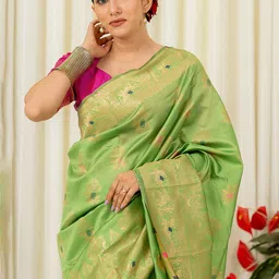 KALINI Woven Design Zari Banarasi Saree-picture-42