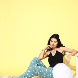 ETC Women Printed Cotton Lounge Pants-image-18