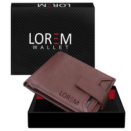 LOREM Men Textured Button Two Fold Wallet-16