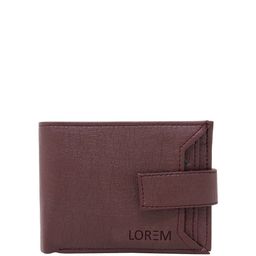 LOREM Men Textured Button Two Fold Wallet image 4
