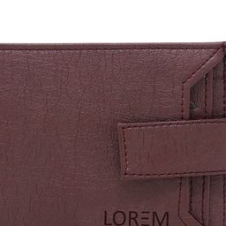 LOREM Men Textured Button Two Fold Wallet image 5