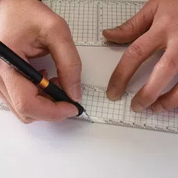 SK Niigata Seiki Acrylic Grid Ruler Kaidan Memori 2 mm, AGS-15KD-42