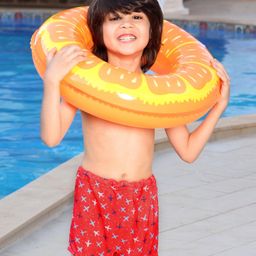 Babyhug Swimming Trunks Aeroplane Print - Red-image-61