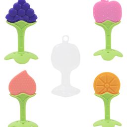 Baby Teething Silicone BPA Free Natural Organic Freezer Safe Teethers for Newborn Infant, Soft & Textured - Babies Shower Gift (Pack of 4)- DESIGN MAY VARY-10