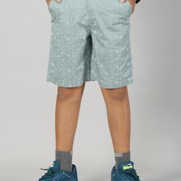 Kiddopanti Abstract Printed Shorts - Light Green-image-43