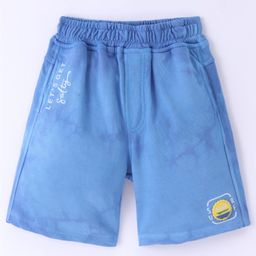 Little Kangaroos 100% Cotton Woven Shorts With Text Print- Navy Blue-picture-25