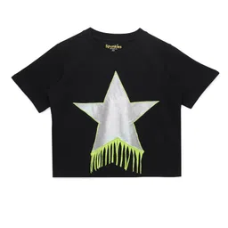 Spunkies Half Sleeves Star Embroidered Top - Black-picture-17