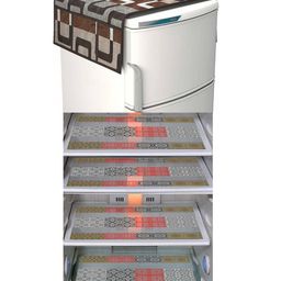 Dakshya Industries Fridge Top Cover and Fridge Mat Combo Set of 5-picture-35