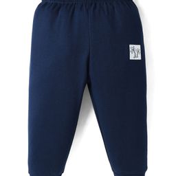 Ollypop Interlock Knit Full Length Lounge Pants With Patch - Navy Blue-image-57