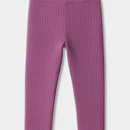 Mi Arcus Cotton Elastane Knit Pleated Leggings - Pink-picture-35