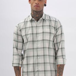 BS BLUE SQUAD Men Slim Fit Opaque Checked Casual Shirt-image-71