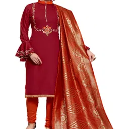 HERE&NOW Embroidered Unstitched Dress Material-picture-13