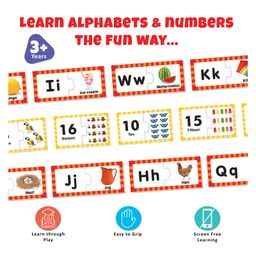 Little Berry Alphabet and Number Match and Learn Jigsaw Puzzle Pack of 2 Multicolor - 94 Pieces image 4