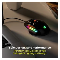 Portronics POR-2015 Vader Wired Gaming Mouse with 6 Buttons and Ergonomic Design-Black image 4