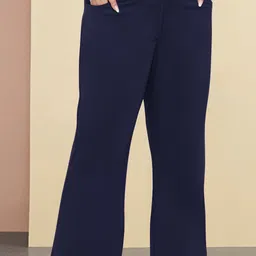 wild U Women Plus Size Smart Straight Fit High-Rise Formal Trousers-picture-6