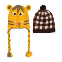 CHUTPUT Kids Set of 2 Self Design Beanies image 1