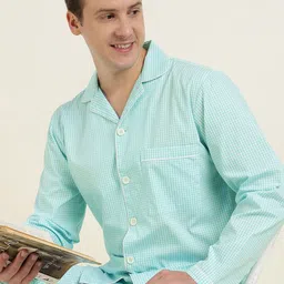 Hancock Men Checked Night suit-picture-14