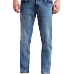 Simon Carter London Regular Fit Blue Lightly Washed Mid Rise Jeans-image-62