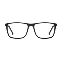Carrera Matte Black Rectangular Eye Frames for Men image 2