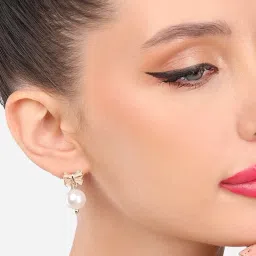 Zaveri Pearls Set of 25 Gold Tone Contemporary Stud & Drop Earrings-ZPFK15140 image 3