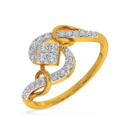 Kisna Diamond & Gold Jewellery Millie 18k (750) Diamond & Gold Ring For Women-picture-11