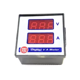 FTC 96x96 mm Digital Volt & Amp Meter Upto 100 Amp, DMVA96-29
