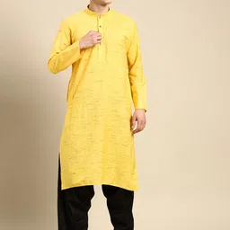 RAJUBHAI HARGOVINDAS Men Striped Silk Kurta-picture-20
