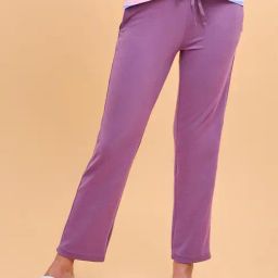 Enamor Violet Cotton Lounge Track Pants-picture-15