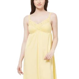 Soie Yellow V-Neck Babydoll-image-1