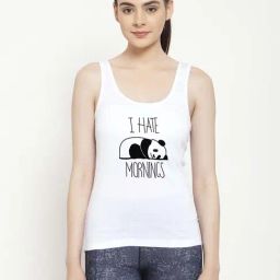 Friskers White Graphic Print Camisole-image-66