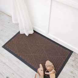 Ariana Dark Brown Microfibre Double Happy Feet Outdoor Door Mat - Set of 2-image-72