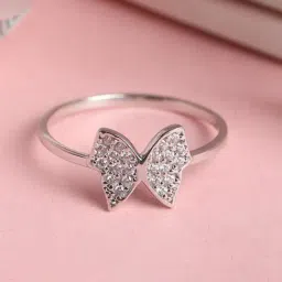 Clara 92.5 Sterling Silver Butterfly Ring for Women-18