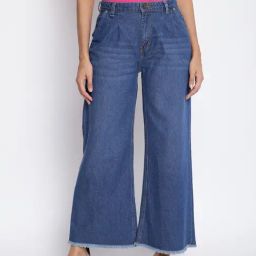 Tales & Stories Blue Regular Fit Lightly Washed Jeans-image-12