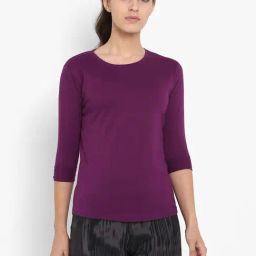Appulse Purple Cotton Slim Fit T-Shirt-image-78