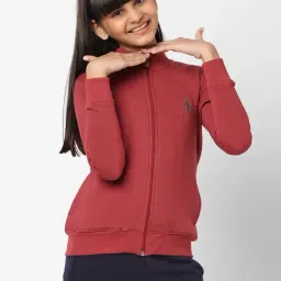 Sweet Dreams Kids Red Solid Full Sleeves Sweatshirt-11
