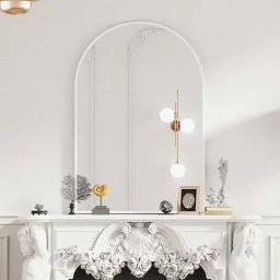Casagold White Extra Small Metal Arch Mirror-22