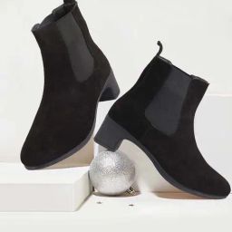 Fausto Women's Black Chelsea Boots-image-29