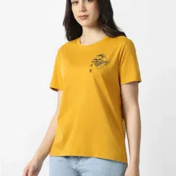 Van Heusen Yellow Regular Fit Printed T-Shirt-picture-18
