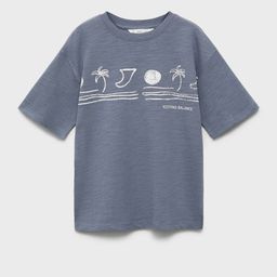 Mango Kids Boys Pure Cotton Tropical Printed T-shirt-picture-18