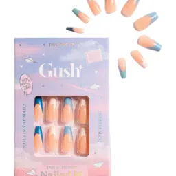 Gush Nailed It Press On Nails Blue French Tips Kit - Medium Square-image-97