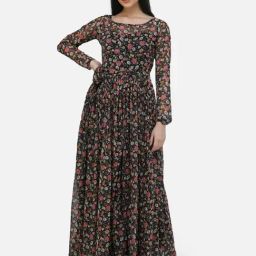 Scorpius Multicolor Floral Print Maxi Dress-picture-24