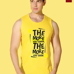 WOOSTRO Pack Of 2 Printed Combed Cotton Gym Vests VWS26(MORE YELLOW)(98 MAROON)-image-72