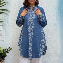 Chidiyaa Nandini Block Printed Cotton Kurta-12