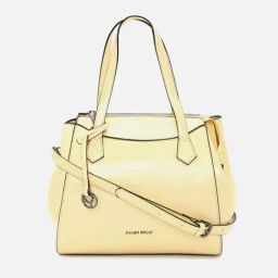Allen Solly Yellow Textured Medium Shoulder Handbag-12