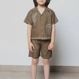 KICO Boys Printed Short Sleeves Shirt With Shorts-44