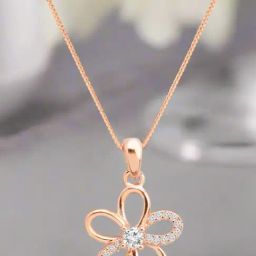 Zavya Blooming Cubic Zirconia Dual-Plated Floral Women's Adjustable Necklace-17